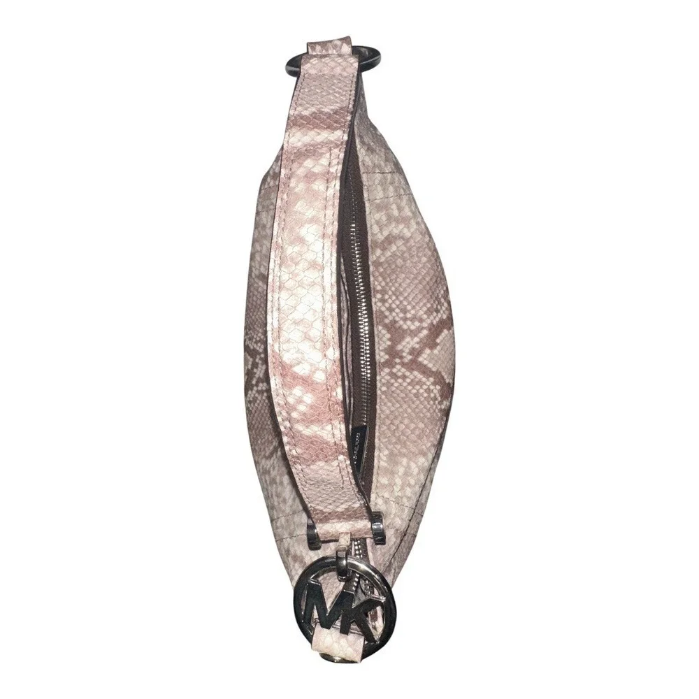 Michael‎ Kors Fulton Brown Snakeskin Hobo Shoulder Bag